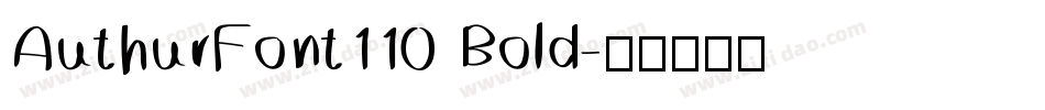 AuthurFont110 Bold字体转换